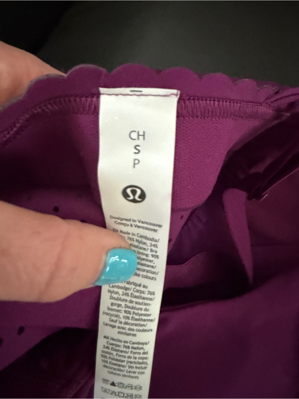Lululemon Ventilated Tennis Tank Small NWT Ultra Plum - Picture 5 of 5